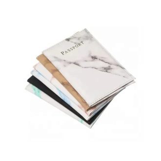 Pure Leather Passport cover with Marble effect