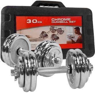 10Kg Chrome Dumbbells Set Fitness Equipment