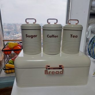 Bread bin with matching canisters